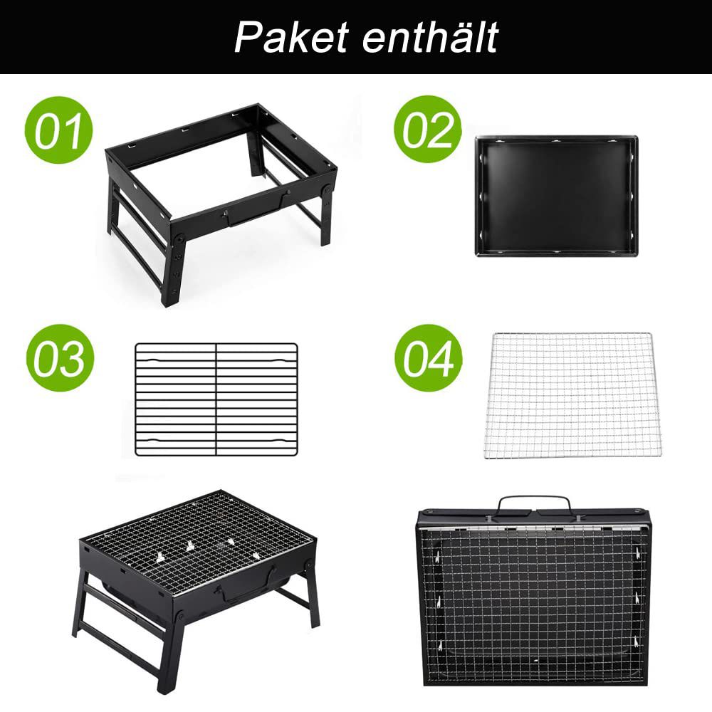 Portable Folding Charcoal BBQ Grill for Outdoor Camping & Picnic (Alf) - Image 7