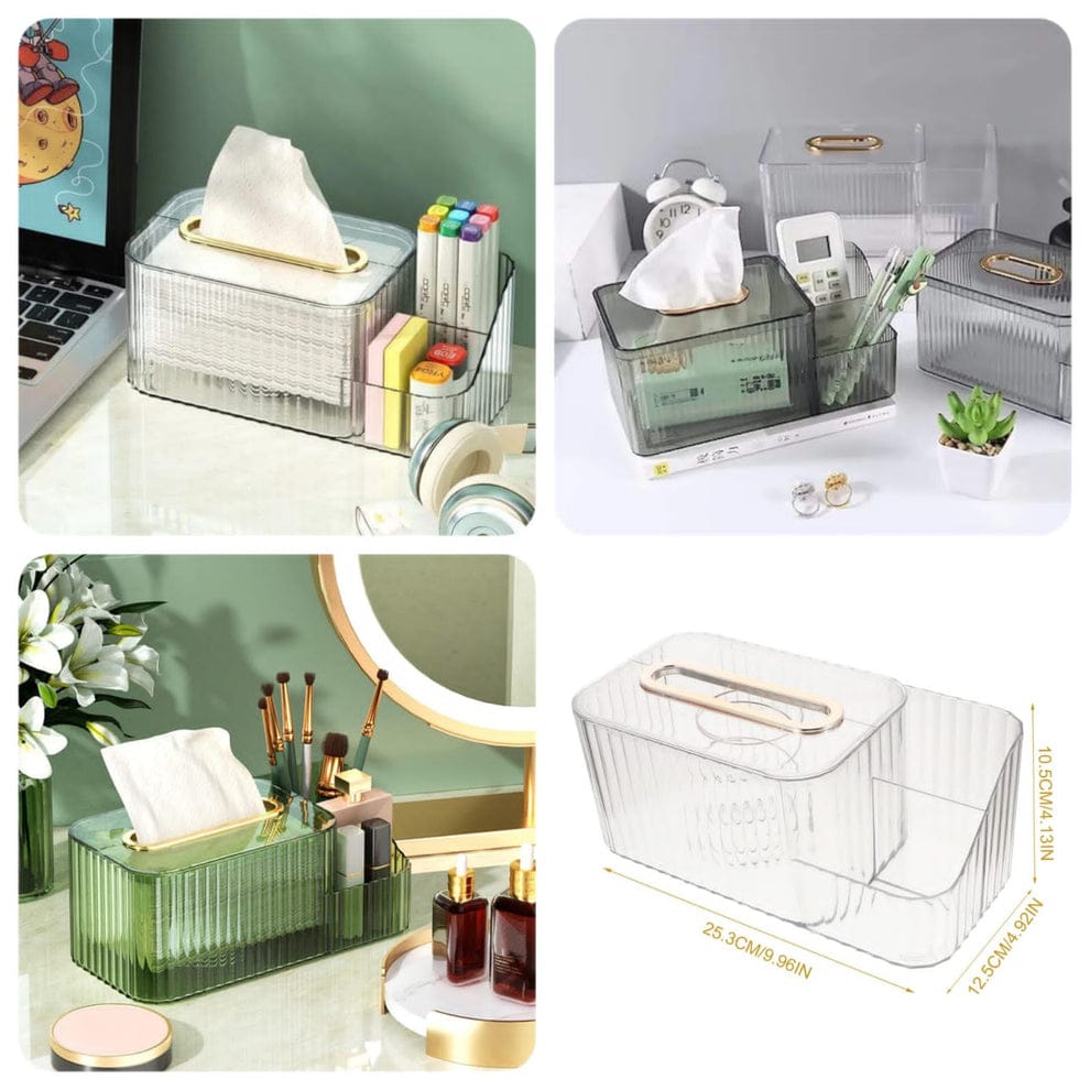 2-in-1 Multifunctional Acrylic Tissue Box with Holder (Qd) - Image 4