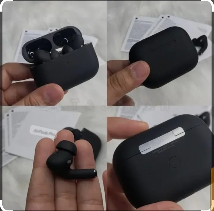 Black Wireless Earbuds with Charging Case (Qd) - Image 3