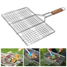 Stainless Steel BBQ Hand Grill for Chicken, Fish & Meat (Small) - Image 2