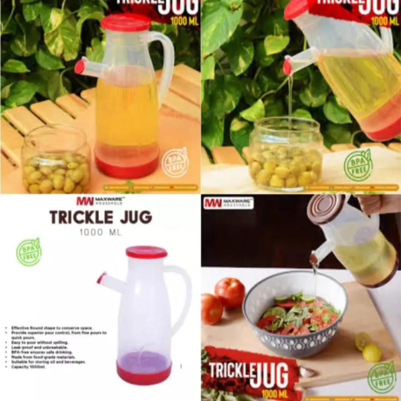 1 Liter Trickle Oil Jug – Easy Pour Kitchen Dispenser(qd) - Image 2