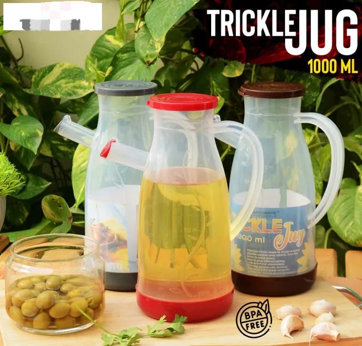 1 Liter Trickle Oil Jug – Easy Pour Kitchen Dispenser(qd) - Image 3