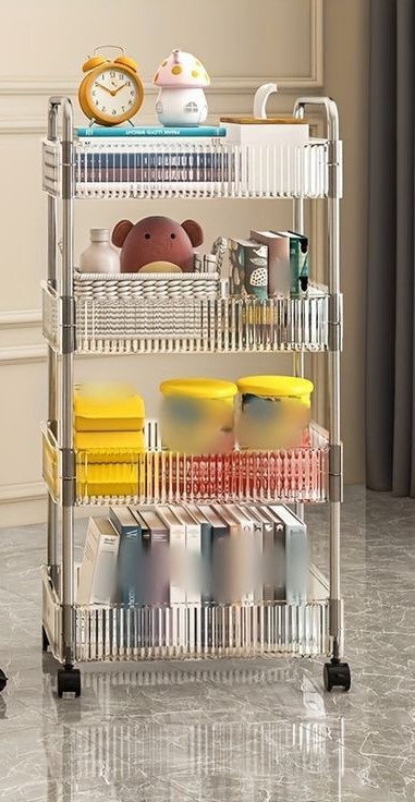 Acrylic Storage Trolley for Kitchen & Bathroom 3Tier(HC) - Image 3