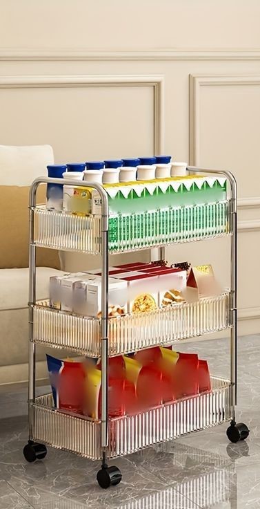 Acrylic Storage Trolley for Kitchen & Bathroom(hc) - Image 3