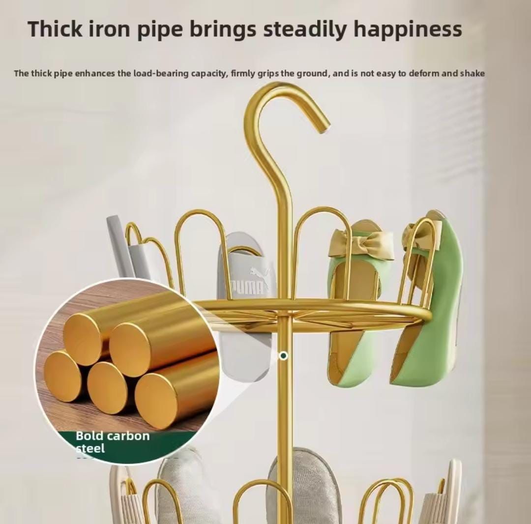 Rotating Shoe Drying & Storage Rack with Drain Tray(ily) - Image 2