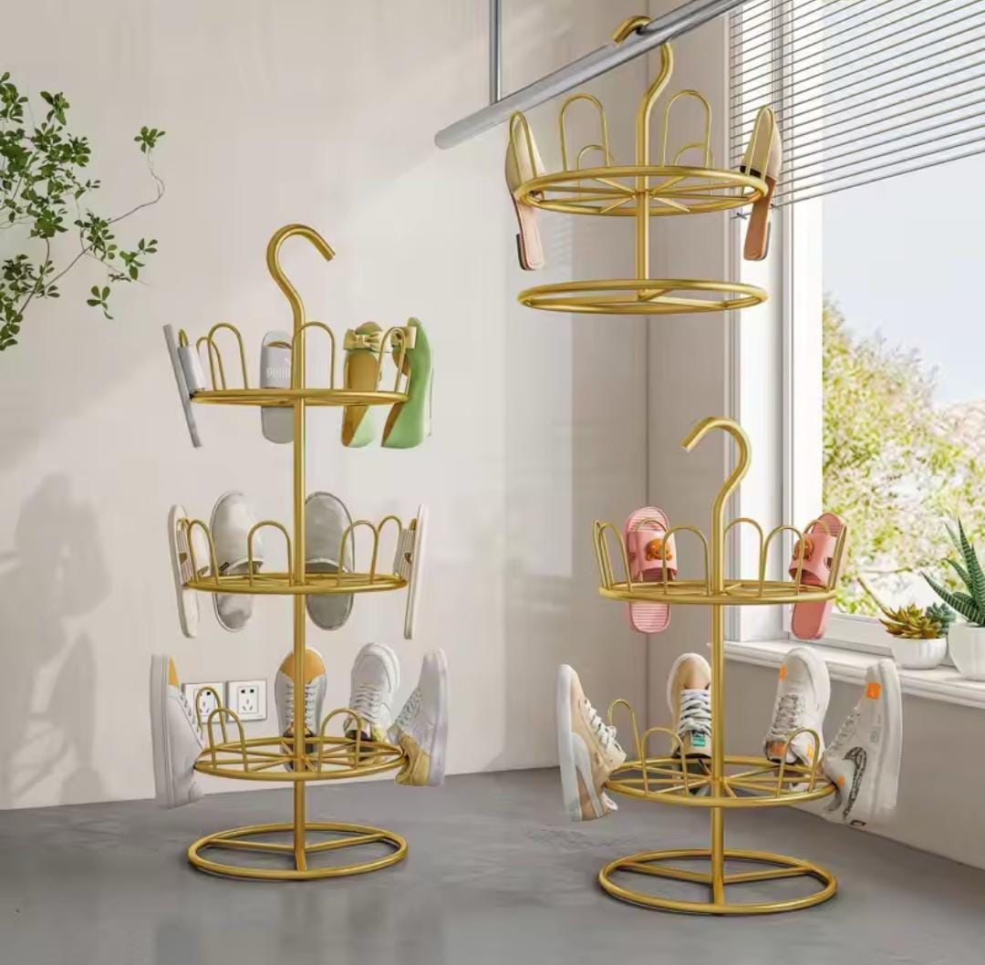 Rotating Shoe Drying & Storage Rack with Drain Tray(ily) - Image 4