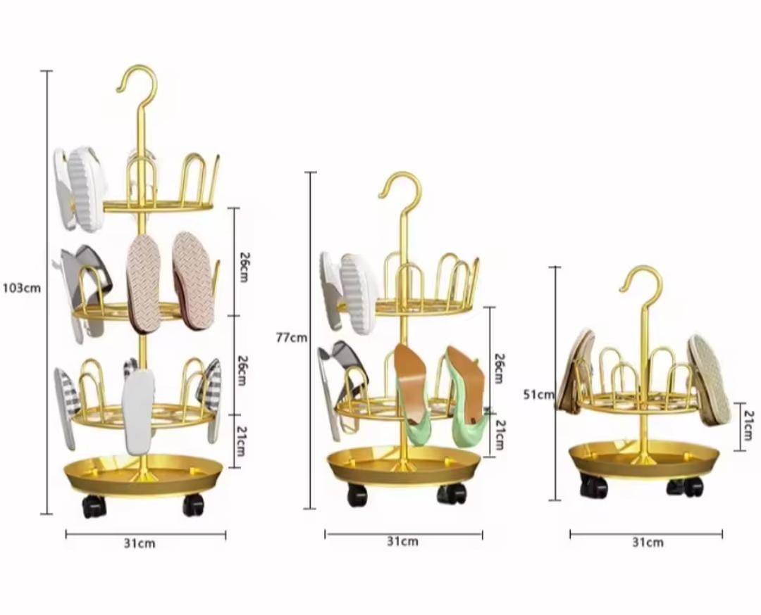 Rotating Shoe Drying & Storage Rack with Drain Tray(ily) - Image 5